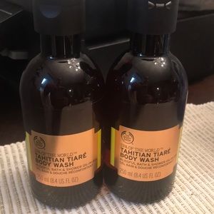 2 brand new body shop Tahitian tiare body wash